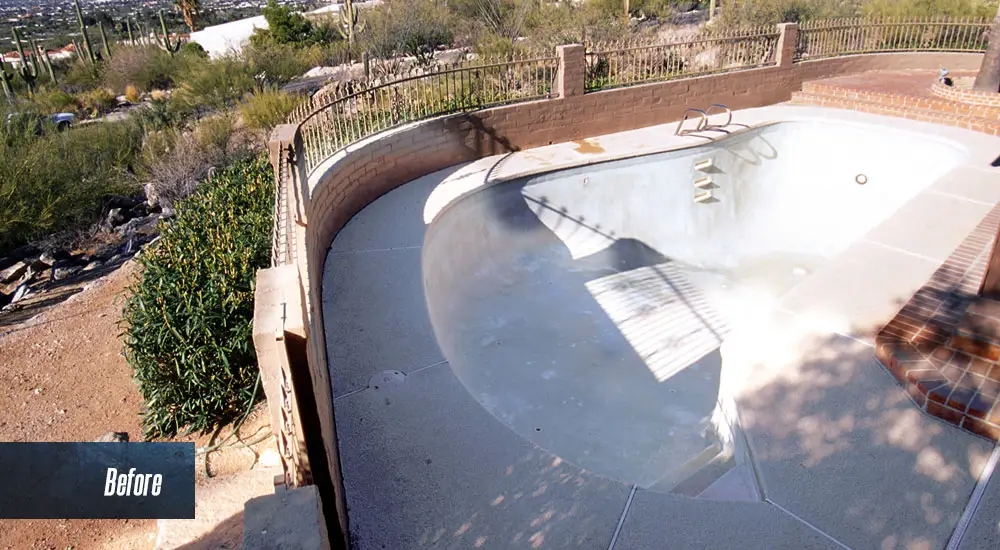 Pool Renovation Before and After Patio Pools Tucson - Before 9