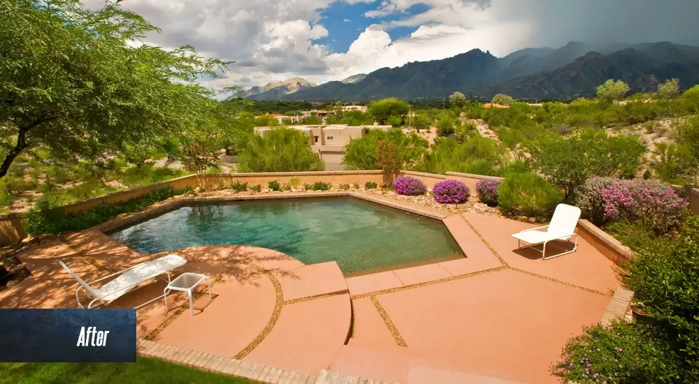 Pool Renovation Oro Valley After Patio Pools & Spas Remodel Before and After Pool Renovation Oro Valley After Patio Pools & Spas Remodel Before and After