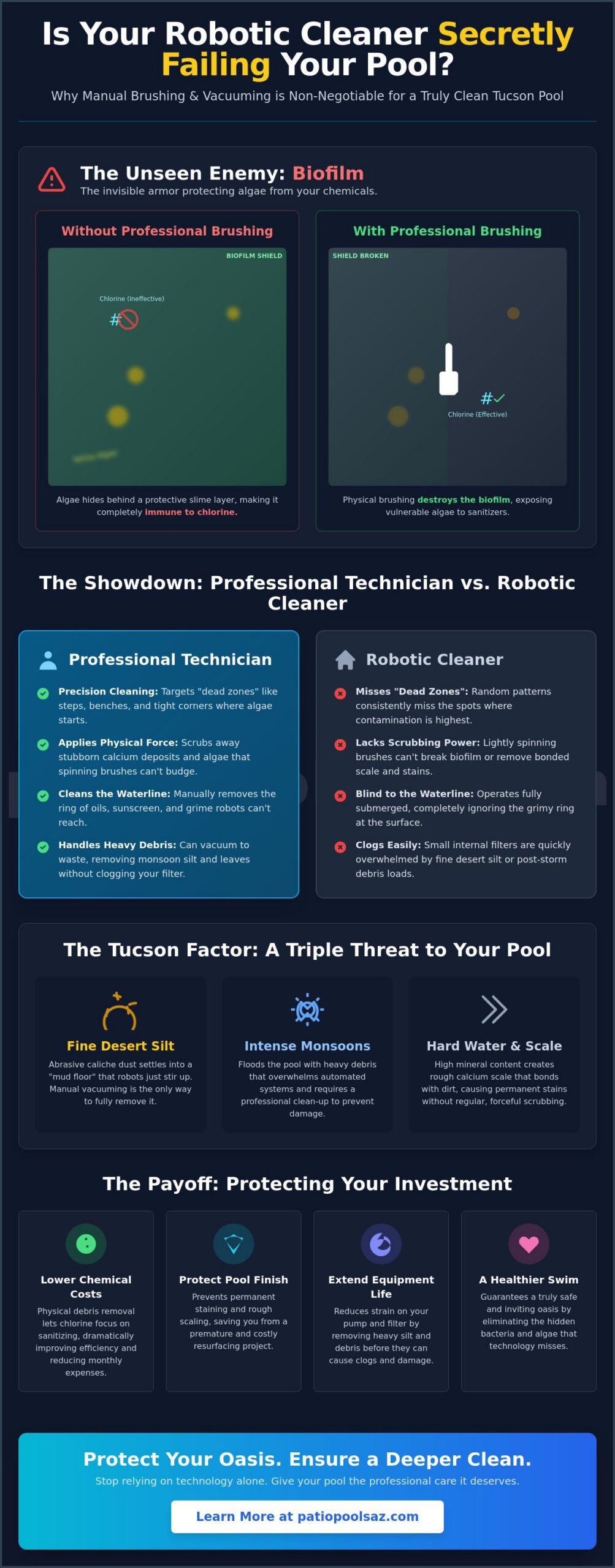 Benefits of Professional Pool Brushing and Vacuuming Services in Tucson
