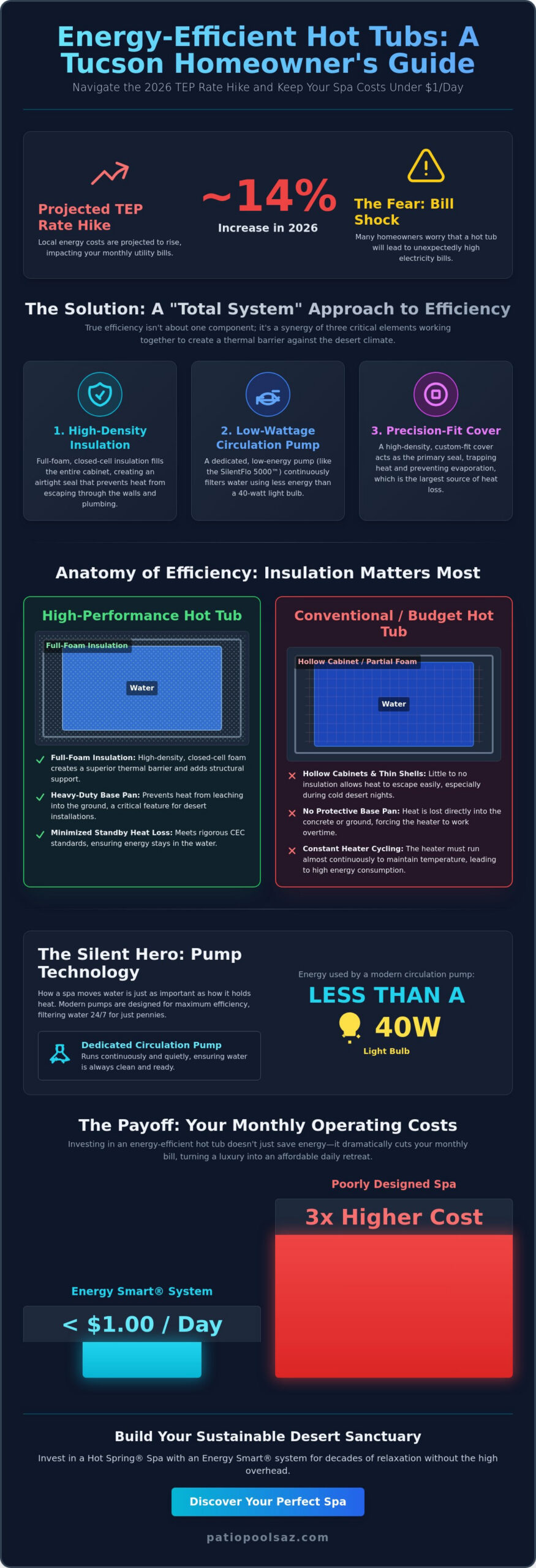 Energy Efficient Hot Tubs: The Complete 2026 Guide for Tucson Homeowners